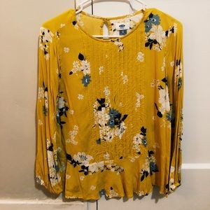Floral yellow blouse